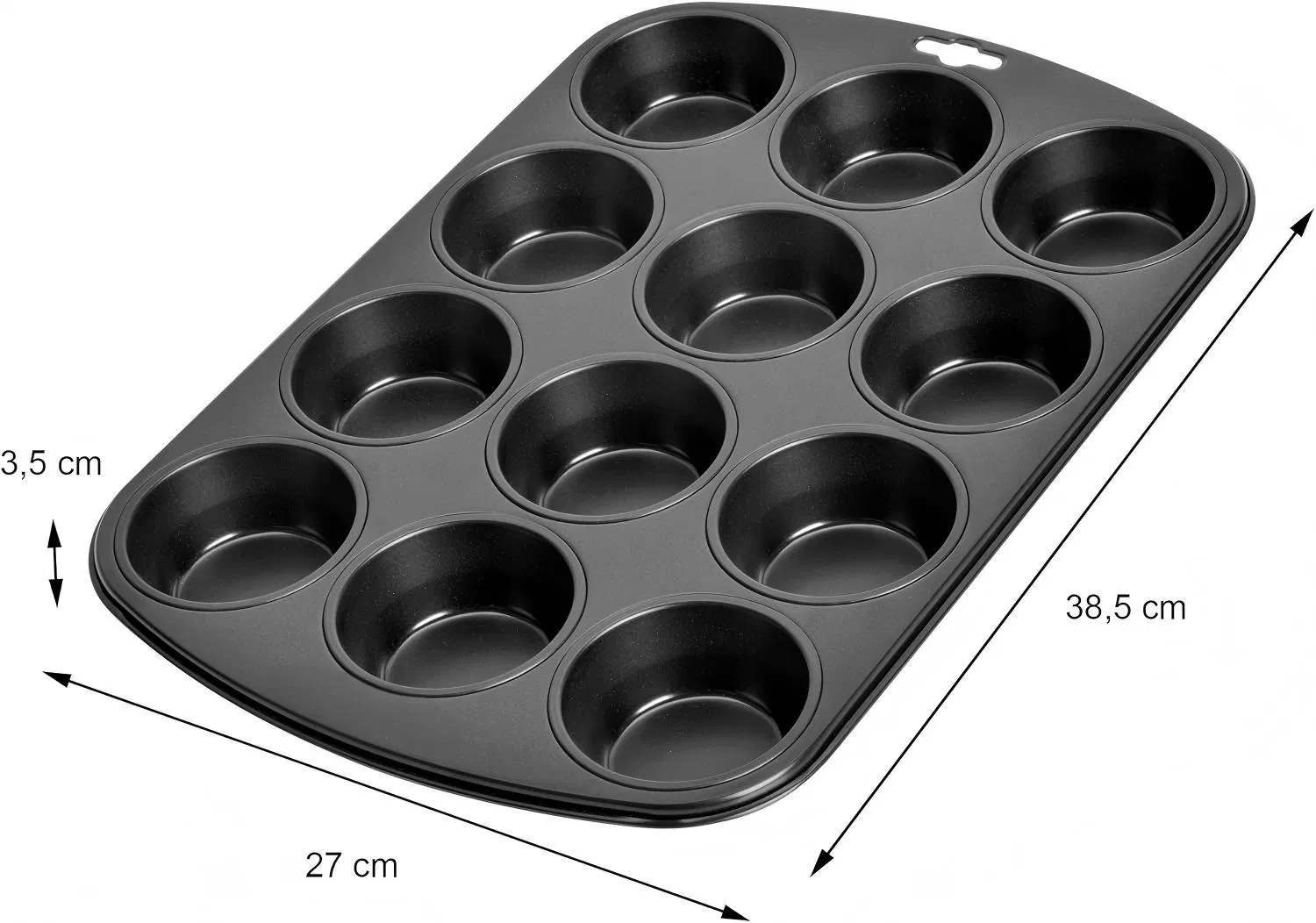 Venda por Atacado Quente 12 Copo de Aço Carbono Papel de Forno Forma de Bolo Antiaderente Forma de Muffin