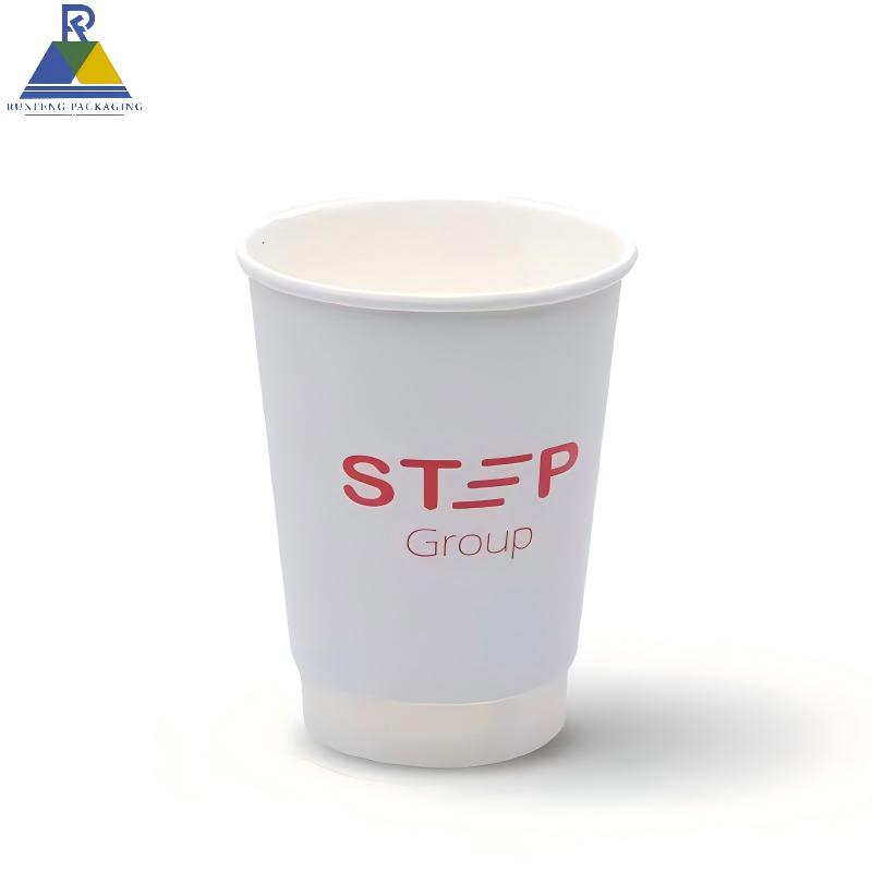 Copos de Papel Personalizados Descartáveis 16oz Impressos com Dupla Parede e Tampas para Bebidas Quentes e Frias