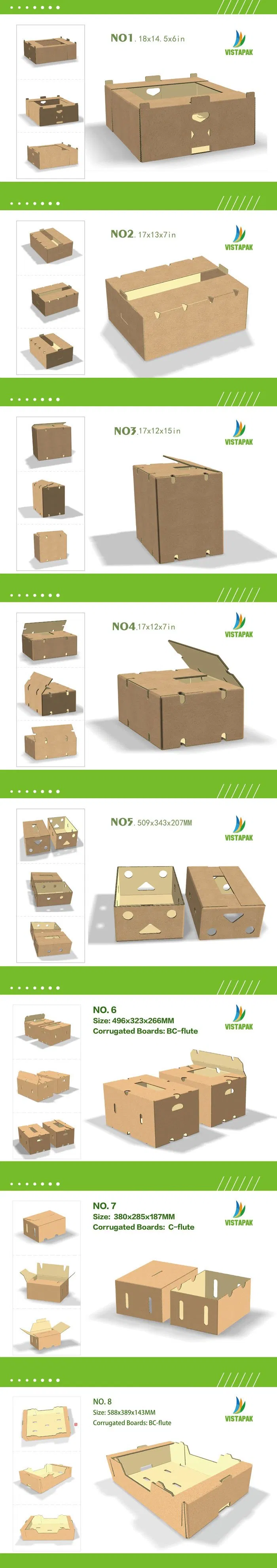 Detalhes de caixas para vegetais