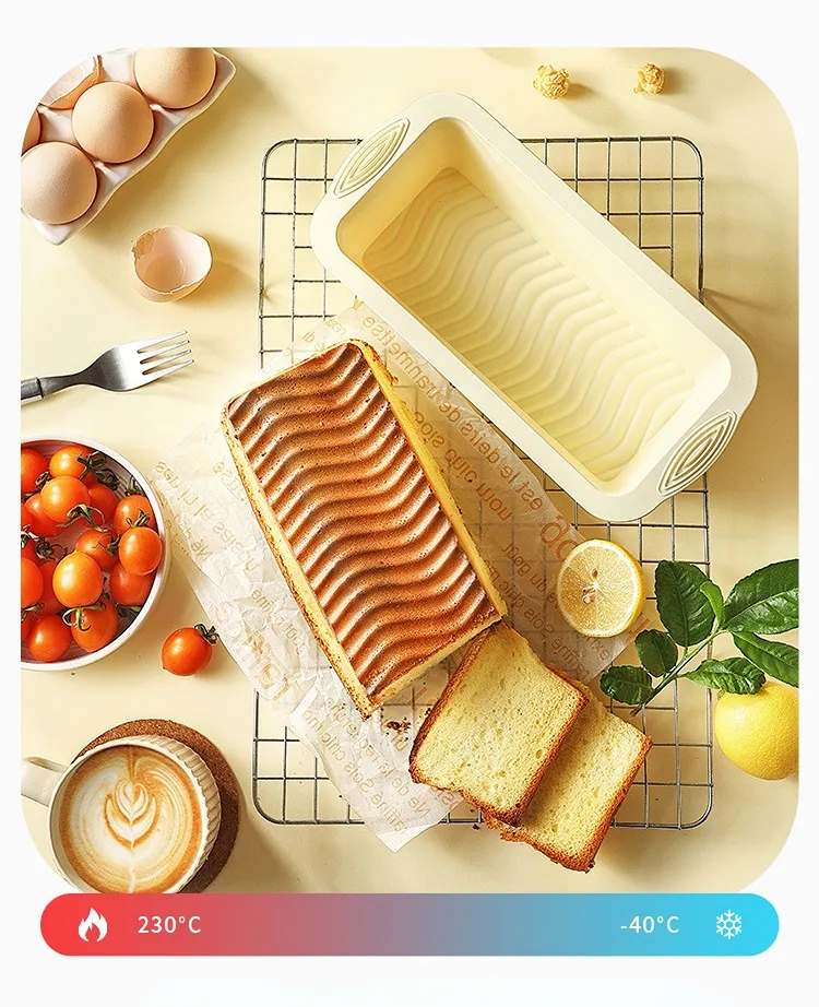 Moldes de Torrada Antiaderente Fácil de Desenformar Molde de Silicone para Bolos Molde para Assar Sobremesas Bandeja para Assar