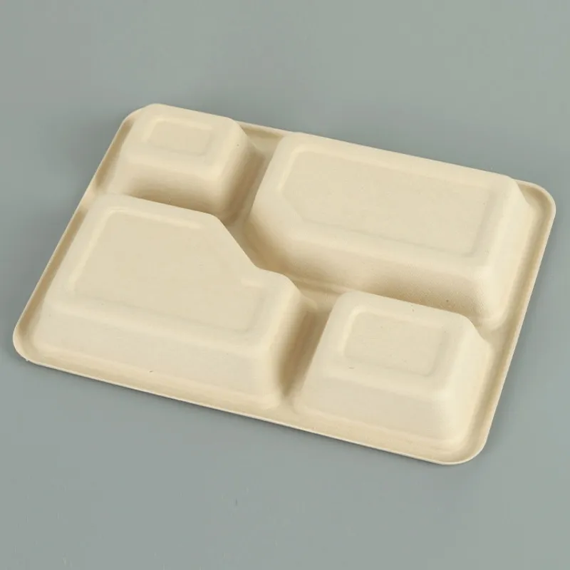 Caixa de Alimentos Descartável Biodegradável Compostável com Logotipo Personalizado Impressa Retangular Recipiente para Almoço Caixa de Almoço Cozinha Piquenique Caixa para Levar