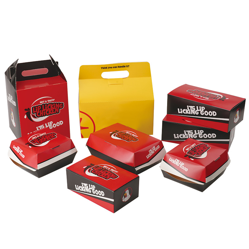 Caixas de Embalagem para Fast Food para Viagem, Caixa de Salada, Restaurante, Recicladas, Descartáveis, Caixas de Almoço de Papel Kraft Marrom com Tampa