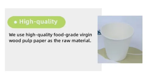Copo de Papel Frio Biodegradável Descartável 8oz para Bebida Econômico