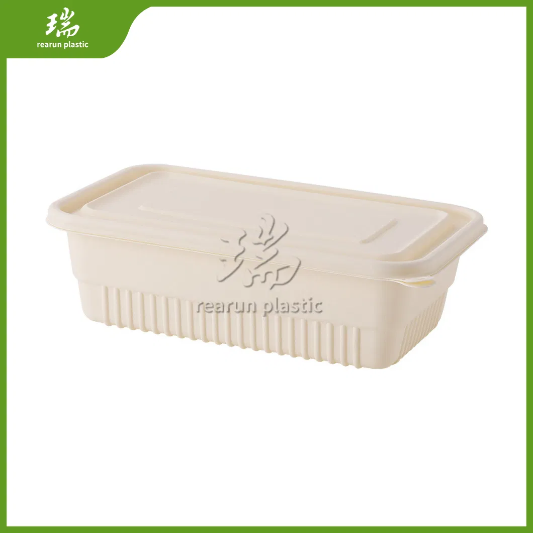 Caixas de Almoço Descartáveis para Comida, Biodegradáveis, de Amido de Milho