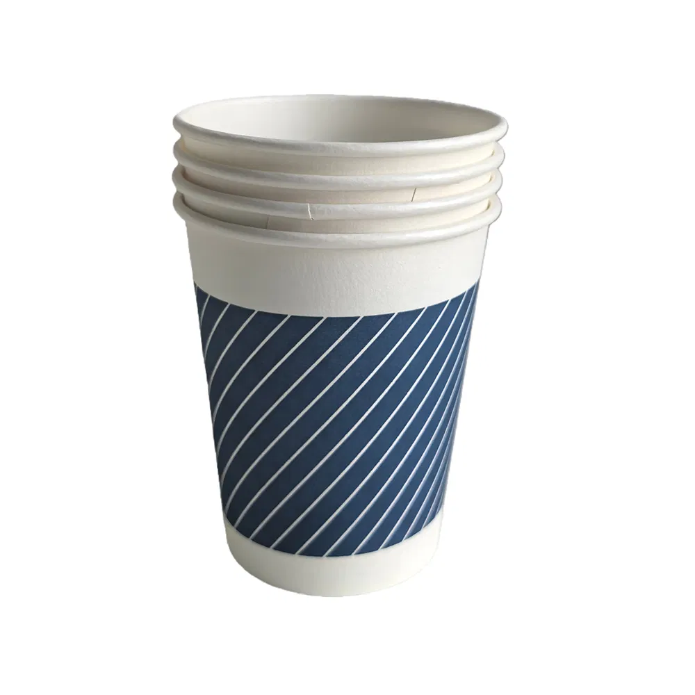 Copos de Papel Extra Fortes de Parede Dupla para Bebidas Frias 20oz Design Sem Suor Suprimento para Restaurantes e Entregas