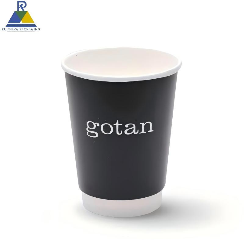 Copos de Papel Personalizados Descartáveis 16oz Impressos com Dupla Parede e Tampas para Bebidas Quentes e Frias