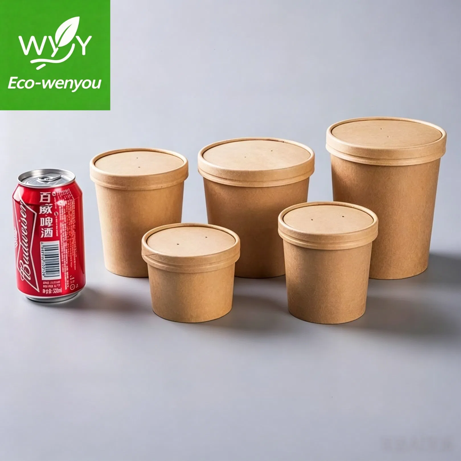 Fornecedor da China 8-32 Copo de Papel Kraft de Dupla Camada Corrugado de Grau Alimentício com Tampas para Arroz, Sopa e Caixa de Almoço para Viagem - Fabricante de Copos Descartáveis