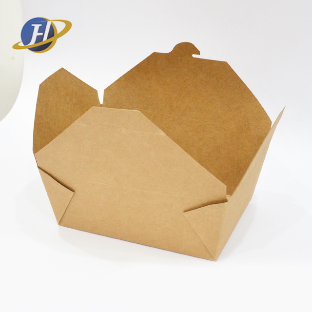 Container de Papel Descartável Amigável: Caixa de Almoço para Viagem e Embalagem de Utensílios de Mesa