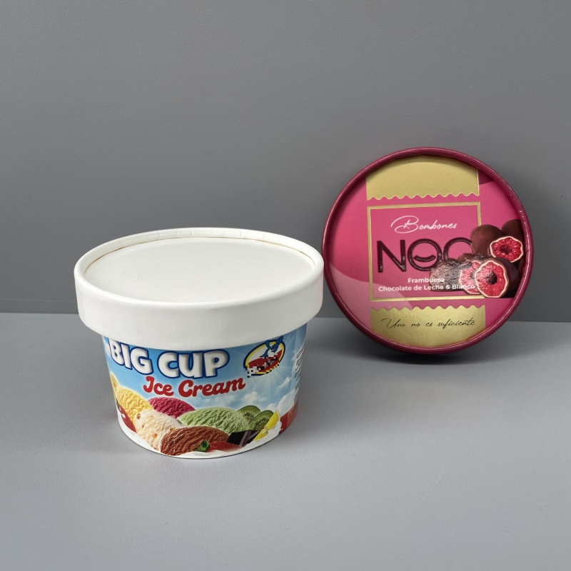 Copos de Papel para Sobremesa de Iogurte Descartáveis Personalizados 5oz com Tampas