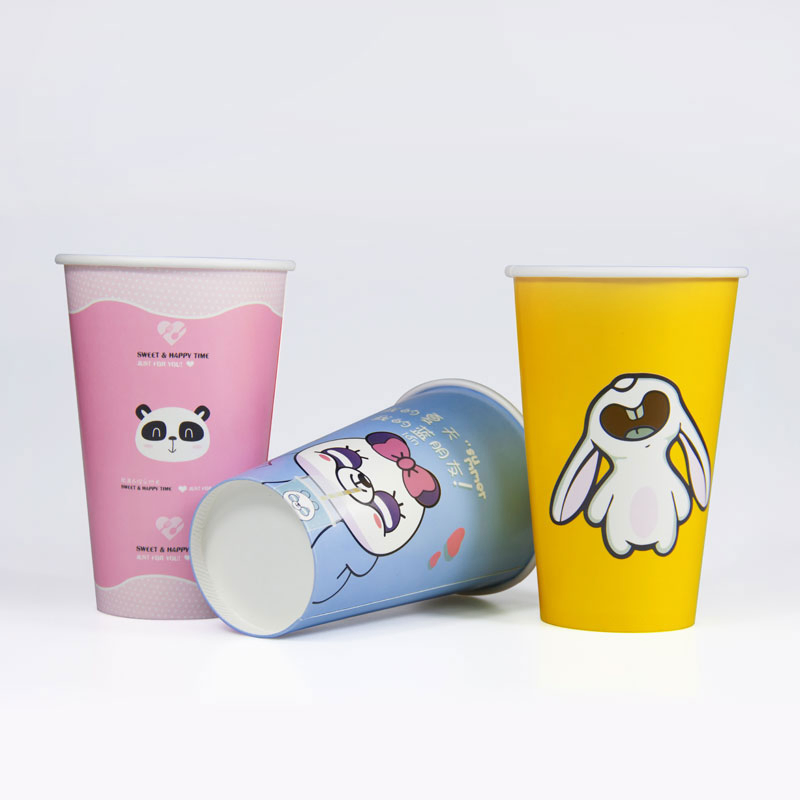 4oz 8oz 10oz 12oz 16oz 20oz Copo de Papel Descartável Personalizado para Bebidas Quentes e Frias com Tampa para Chá de Leite e Café