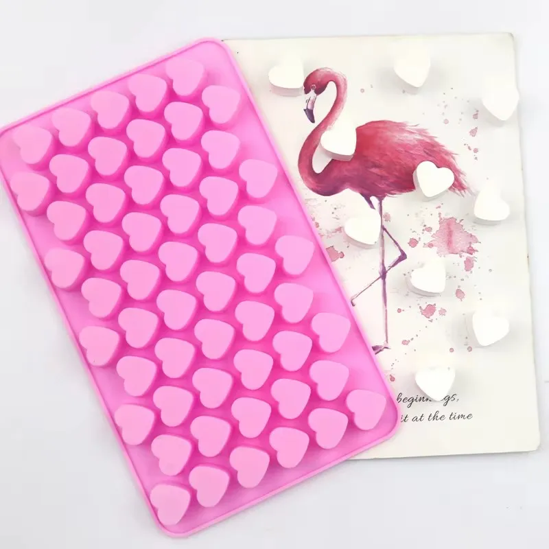 Moldes de Silicone em Forma de Coração com Cavidade para Chocolate