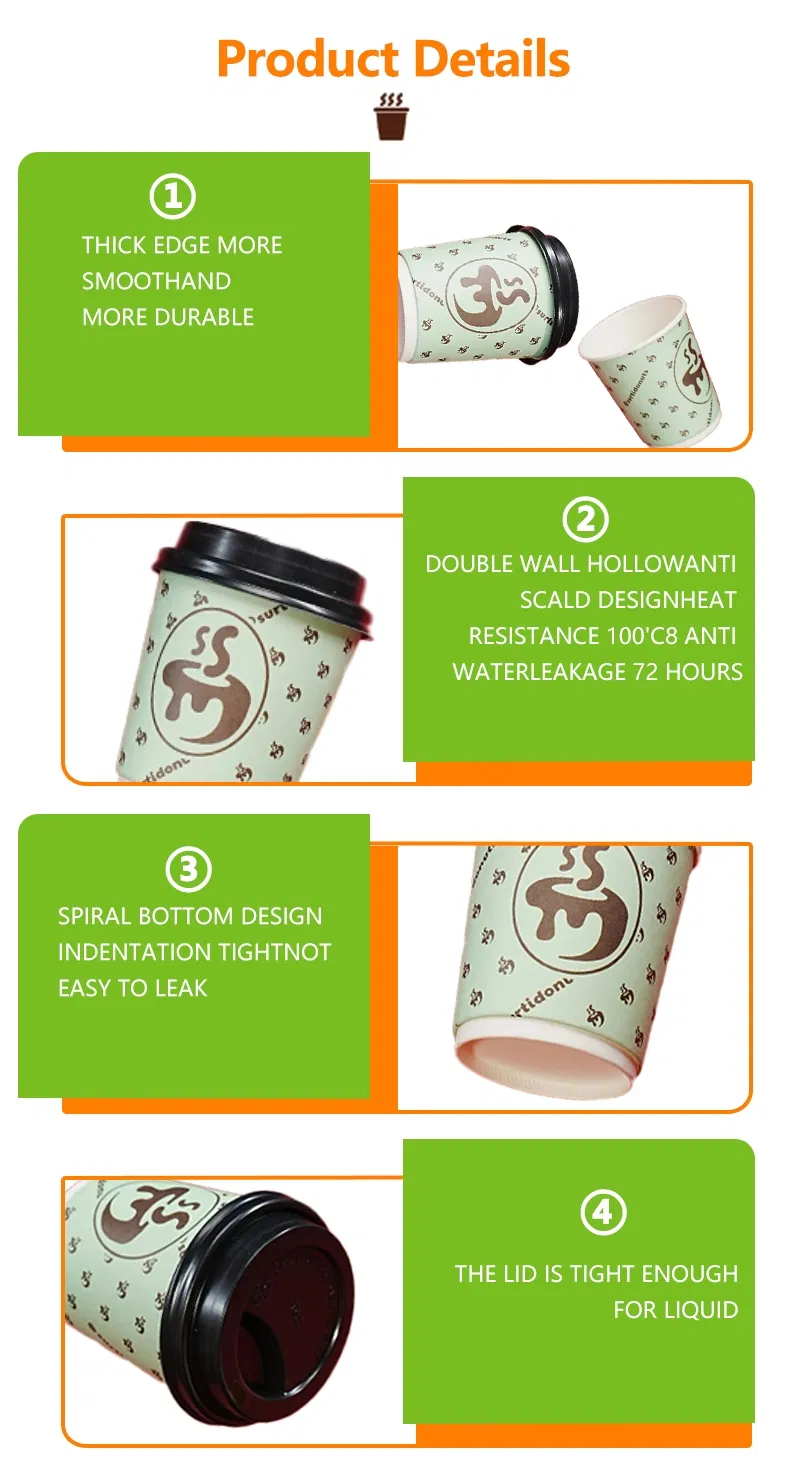 Copos de papel biodegradáveis personalizados com logotipo, ecológicos e impressos em grande quantidade para bebidas quentes e frias, café