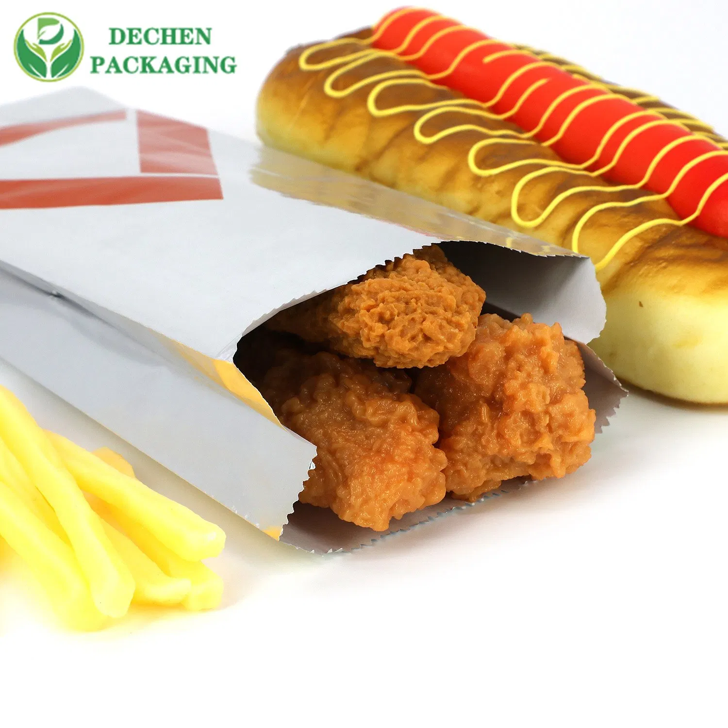 Embalagem de Frango Popcorn Sacos de Papel para Alimentos Atacado Compras Personalizados