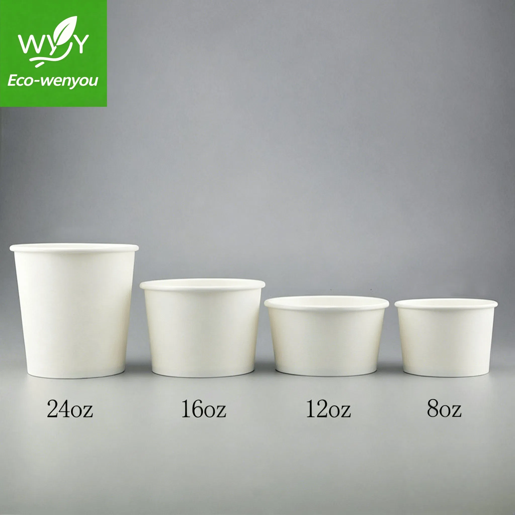 Fornecedor da China 8-32 Copo de Papel Kraft de Dupla Camada Corrugado de Grau Alimentício com Tampas para Arroz, Sopa e Caixa de Almoço para Viagem - Fabricante de Copos Descartáveis