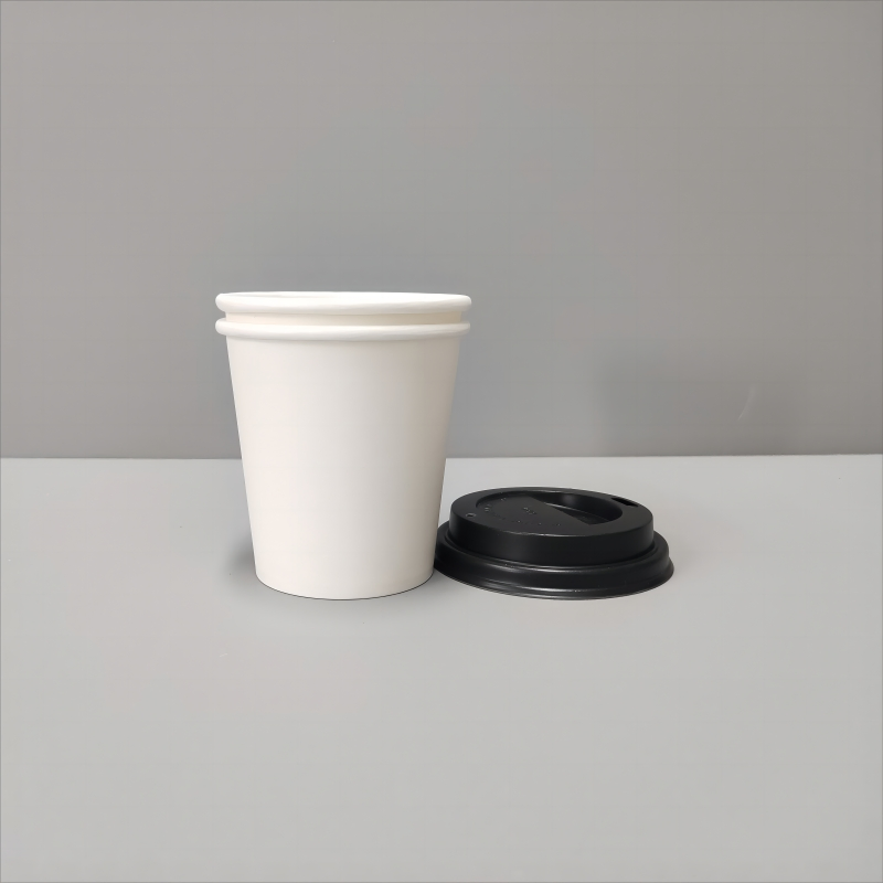 Copos de papel descartáveis com tampa e manga para bebidas quentes e frias, chás