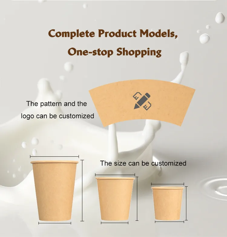 8-16oz Copo de Papel Descartável de Parede Dupla para Bebida Quente