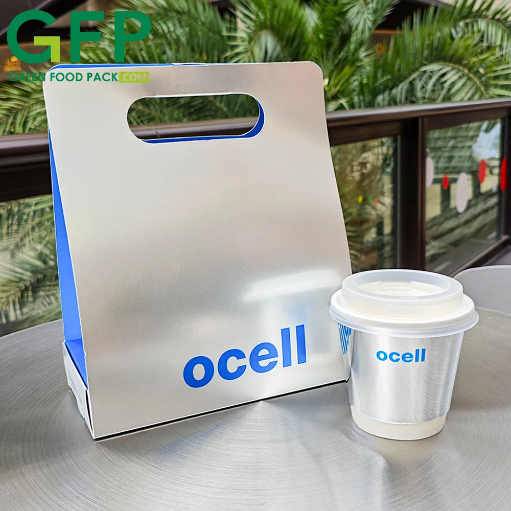 Copo de papel descartável de parede dupla ecológico