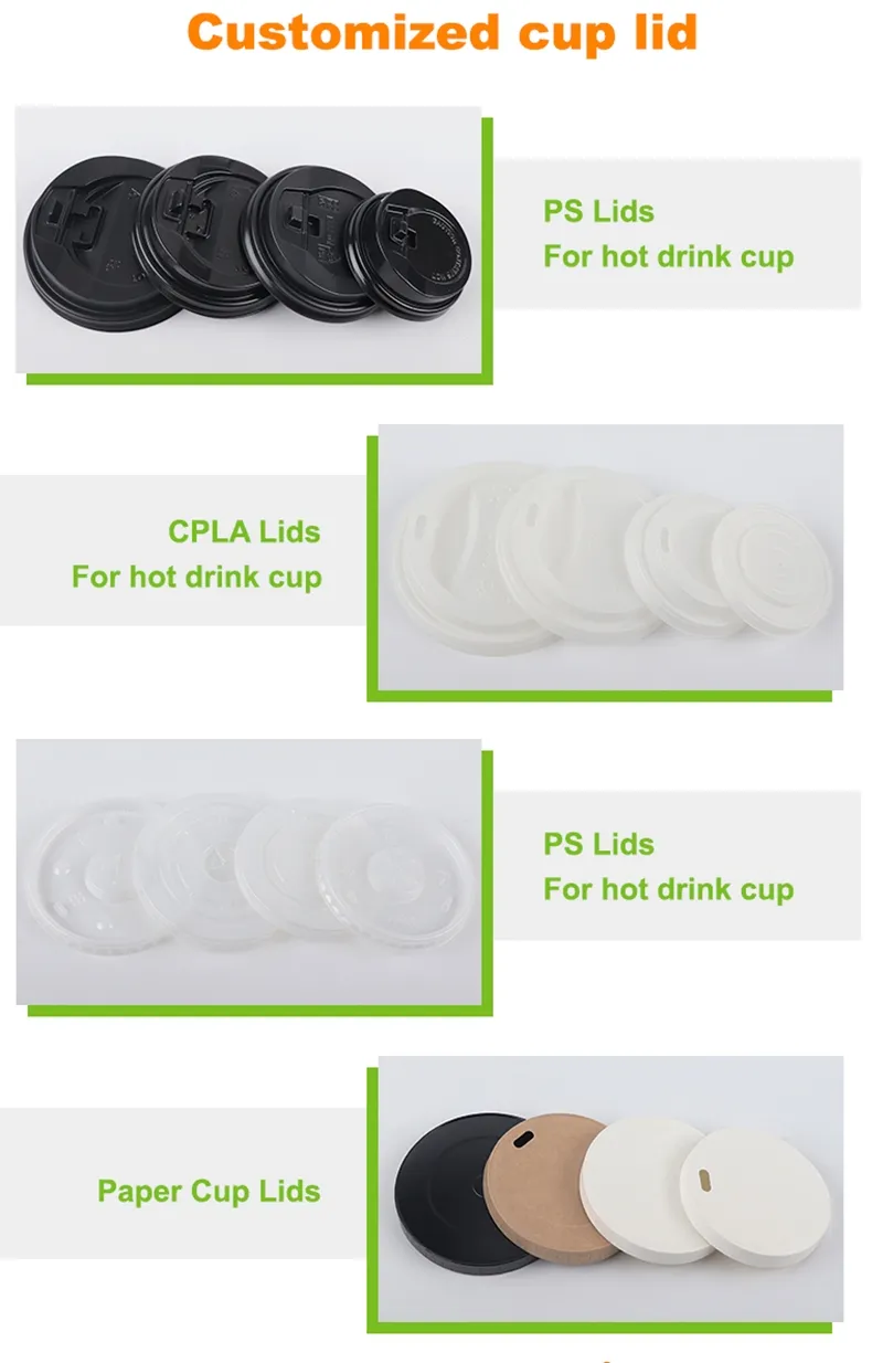 Copos de papel biodegradáveis personalizados com logotipo, ecológicos e impressos em grande quantidade para bebidas quentes e frias, café