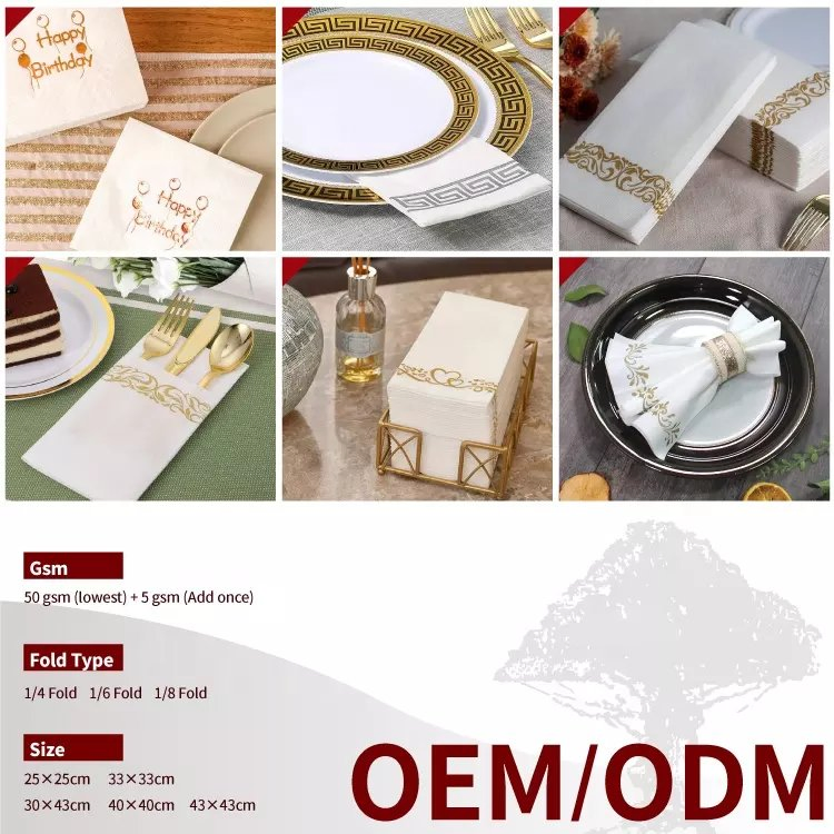 Guardanapos de Papel para Casamento, Aniversário, Catering e Decoração de Mesa do Dia a Dia