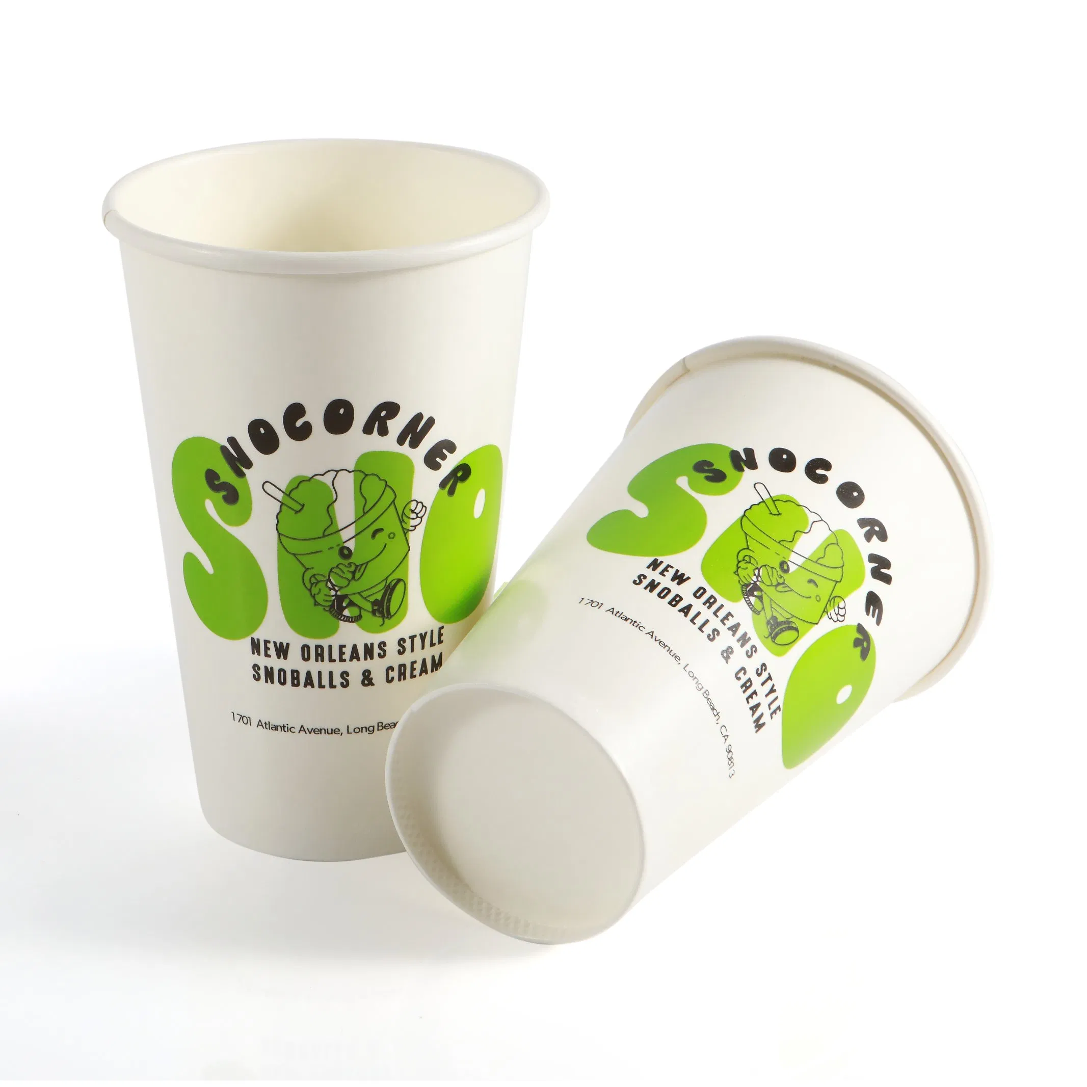 Copos de Papel Embossados Ecológicos Biodegradáveis Descartáveis para Bebidas Quentes e Frias Copos de Café