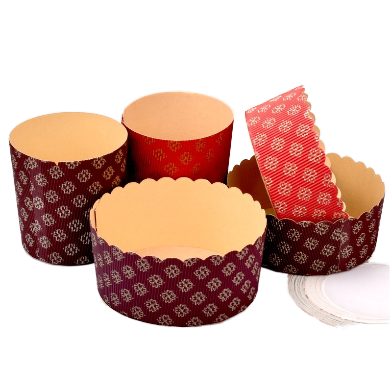Moldes de Caixa para Bolos Vermelho Marrom Resistente para Copos de Papel para Assar