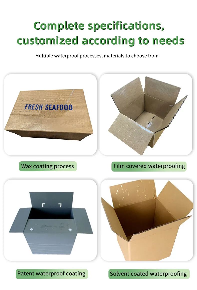 Caixa de Papelão Corrugado à Prova d'Água para Atacado Bdl Reciclável, Caixa de Vegetais Revestida de Cera