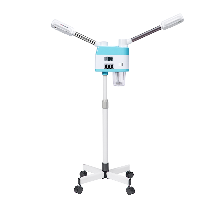 JPC Professional 800W Black Facial Steamer Magnifying Lamp Hot/Cold Mist 650ml Water Tank Normal Skin Electric Ozone SPA