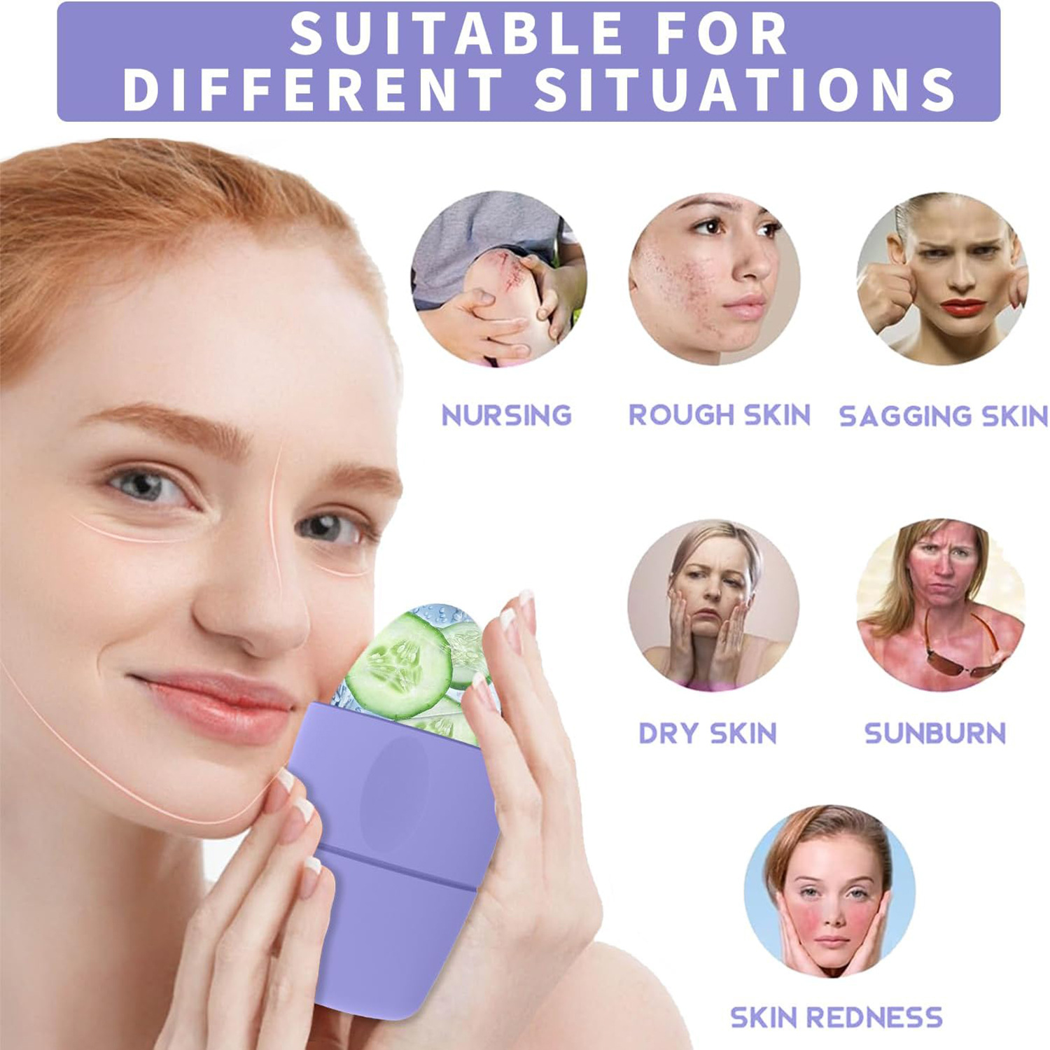 Small MOQ Facial Massage Reduce Swelling Puffiness AQUA Ice Globes for Face Eyes Cooling Cryotherapy