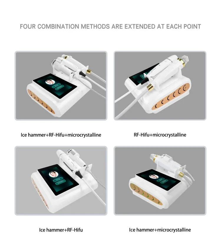 Gold RF-Hifu Microneedle 3-in-1 Facial Treatment Machine