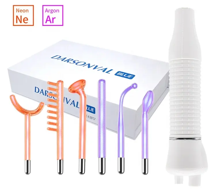 2023 Newest Darsonvals High Frequency Facial Wand Machine Breakthrough Facial Wands Ozone Treatment With 6 Tubes