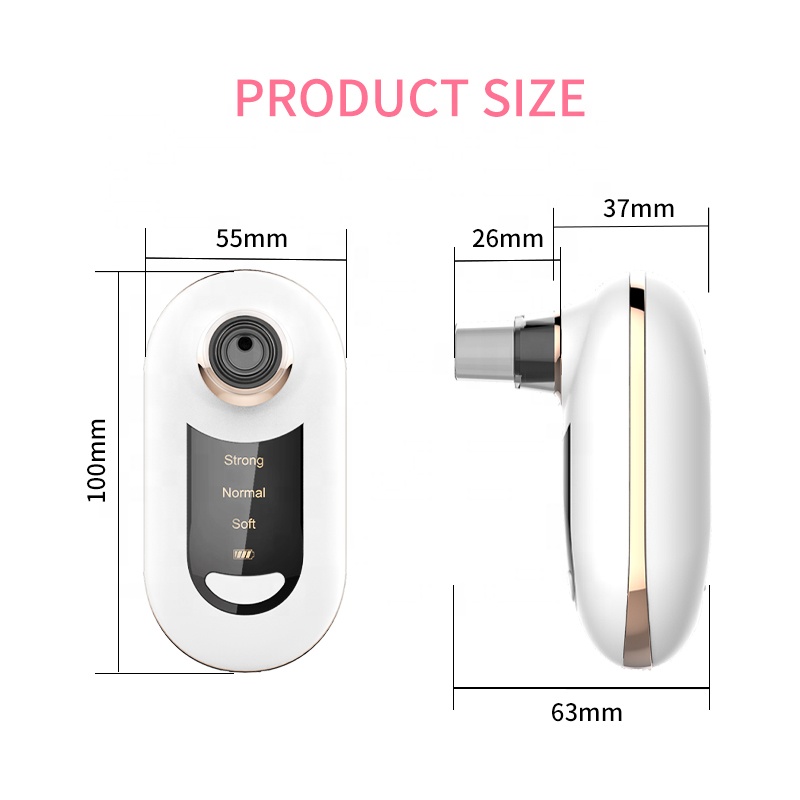 Deep Clean Pore Suction Cleaner Acne Remove Facial Beauty Blackhead Remover Vacuum Nose Suction Strip Water Using Vacuum
