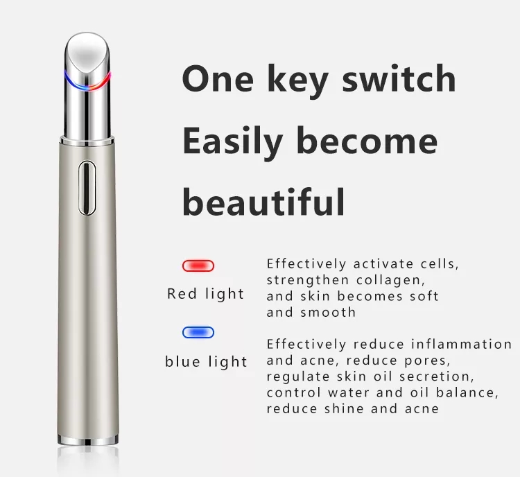 2 in 1 Electric Face Massager Wrinkle Vibrating Eye Massage Wand Micro Current Eye Beauty Device