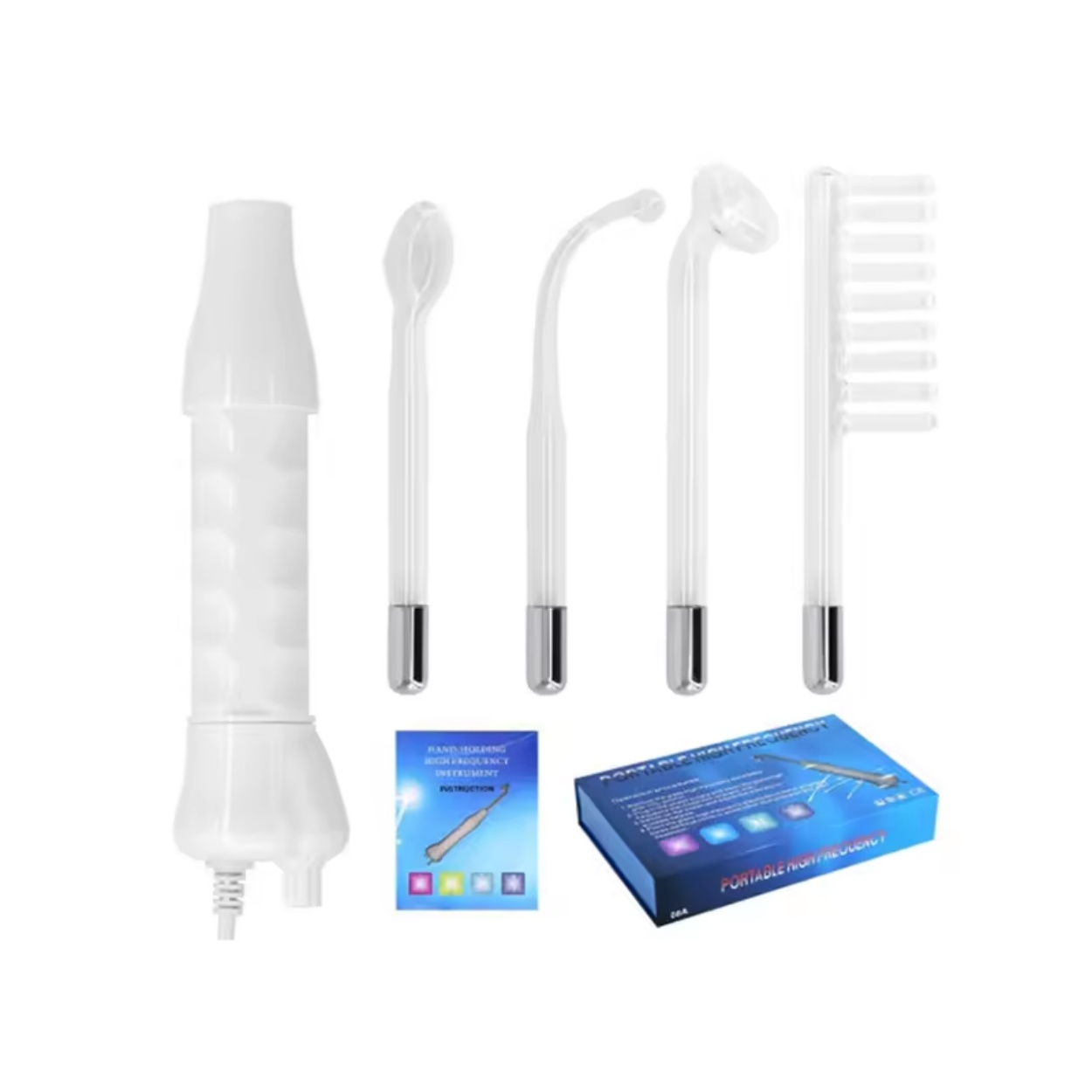 High Frequency Electrode Wand Machine Skin Tightening Acne Spot Wrinkles Remove Beauty Therapy Puffy Facial Care