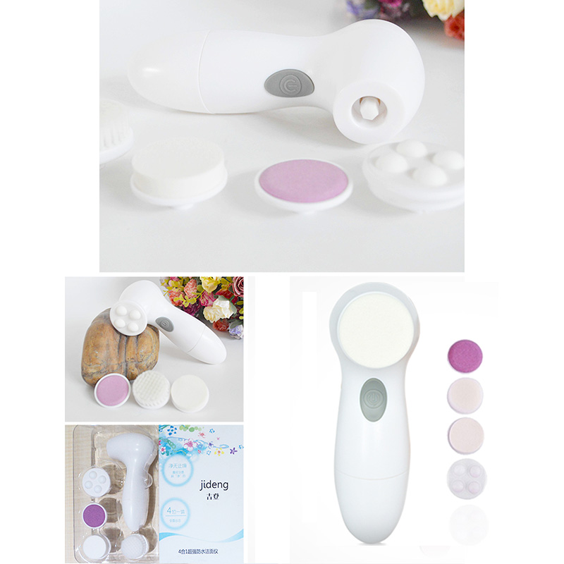 Home Use Beauty Equipment Soft Silicone Electric Sonic Facial Cleansing Spin Brush Deep Cleaning Waterproof Scrubber Exfoliating