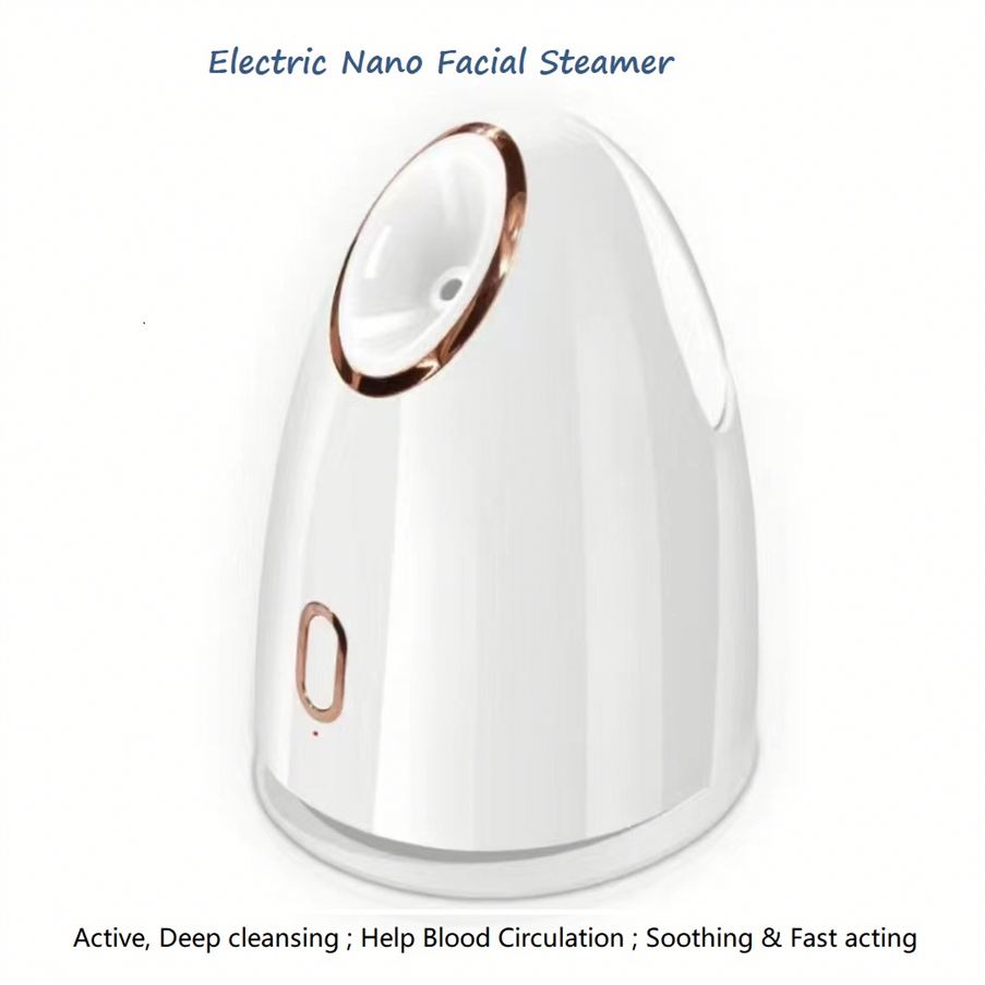 PAKISS High-end Design Ionic Mini Portable Electric Nano Facial Steamer Lightening Moisturizer Nourishing Features for Household