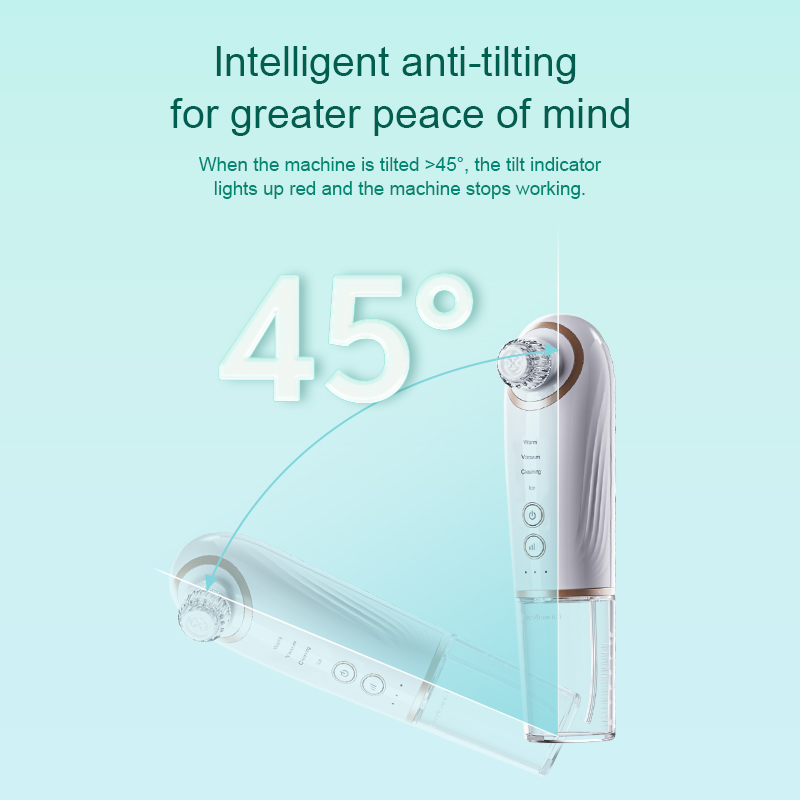2025 New Arrival ABS Hand Held Vacuum Pore Cleaner Blackhead Remover USB-C Charging 60X Magnification 4 Suction Heads Adjustable