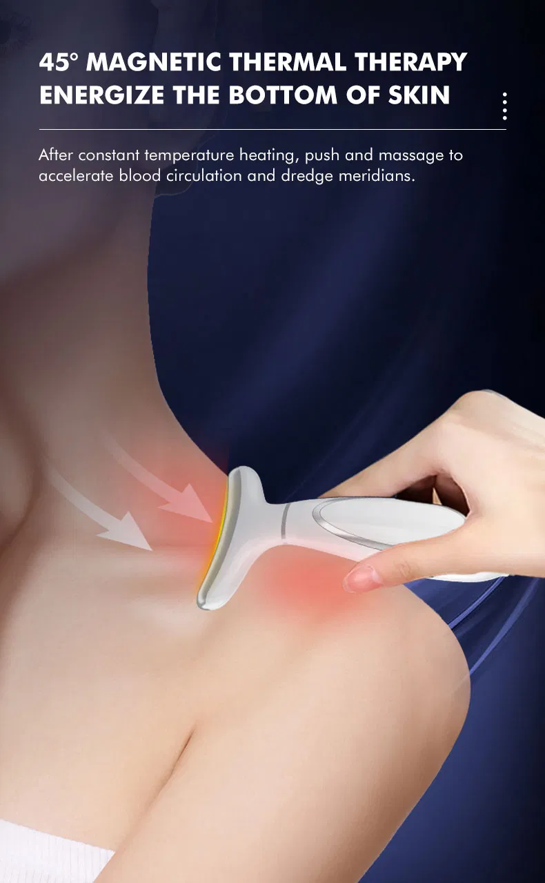 4 Colors LED Light Therapy Microcurrent Face Lifting Double Chin Removal Neck Beauty Device