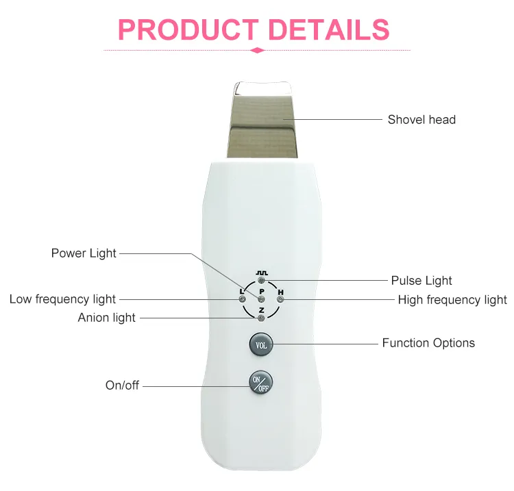 Mini Ultrasonic Skin Scrubber /Home Skin SPA Beauty Instrument