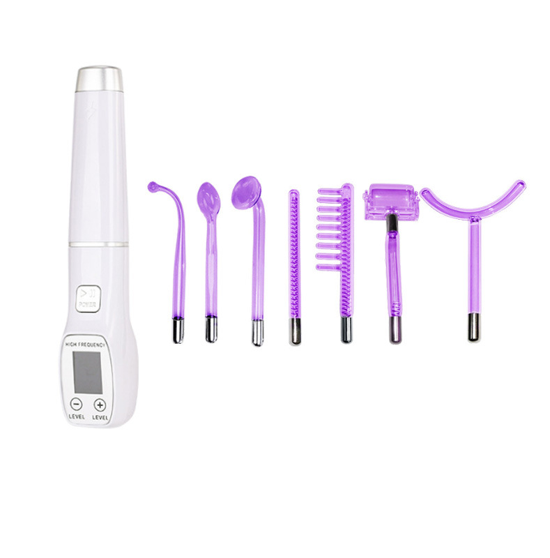 LCD Screen High Frequency Handheld Electrotherapy Skin Care Galvanic High Frequency Wand Facial Machine