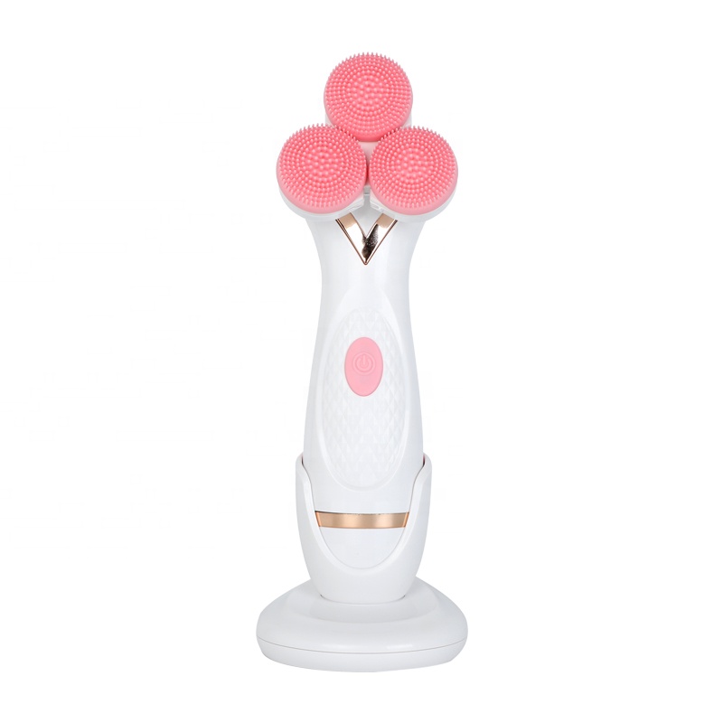 Liman Electric Sonic Wireless Facial Cleansing Brush 3-in-1 Handheld Silicone Beauty Tool Nose Lip Whitening IPX7 Waterproof