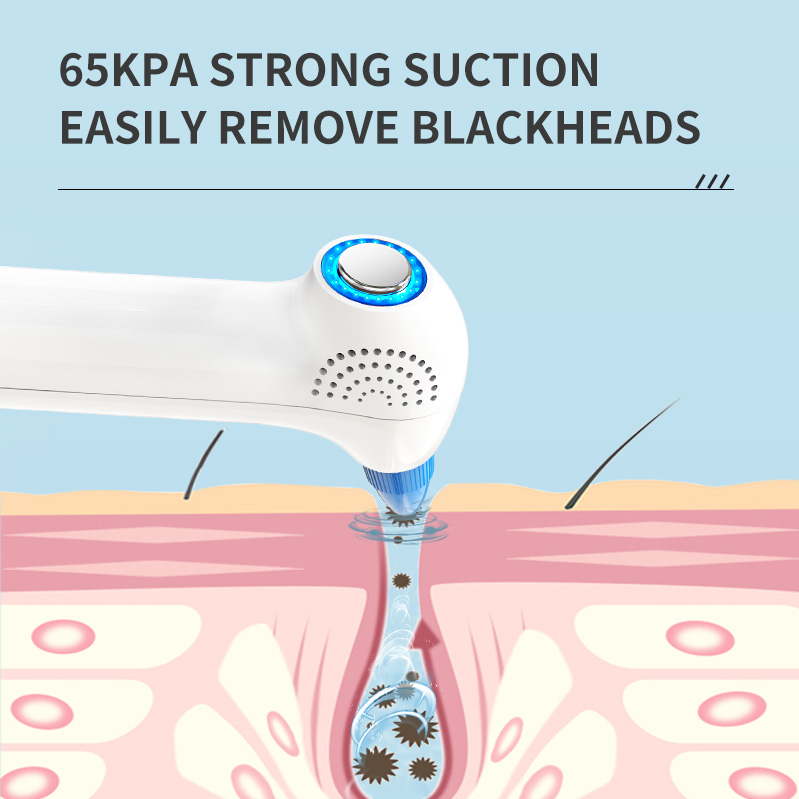 Multi-Functional Vacuum Blackhead Remover and Pore Cleanser Hot and Cold with Acne Treatment and Skin Rejuvenation Features