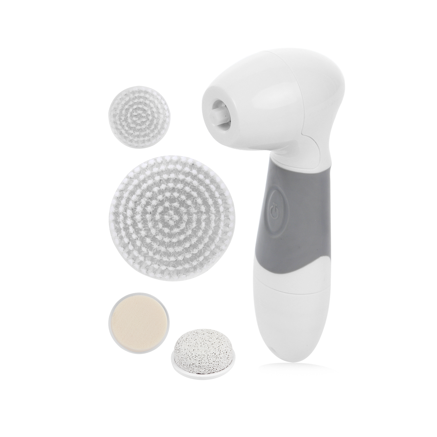 4-in-1 Electric Silicone Facial Cleansing Brush Face Body Exfoliating Cleaning Device for Home Use