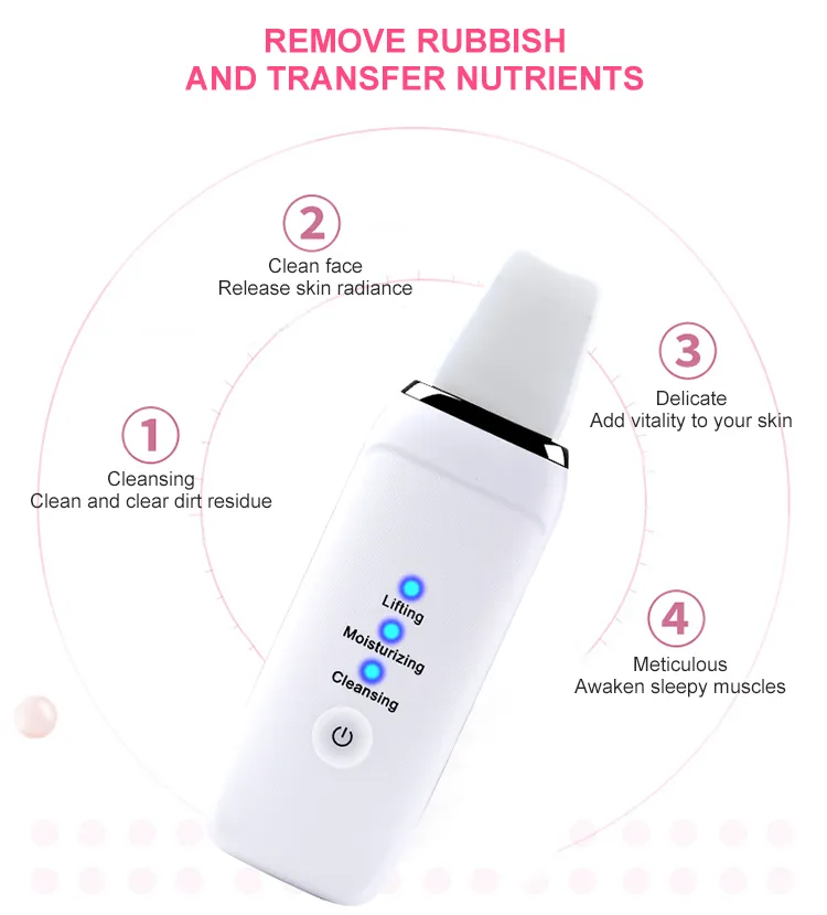 24kHz Ultrasonic Ion Interaction Skin Rejuvenation Skin Scrubber