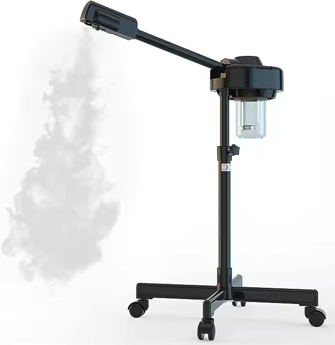 2 In 1 Professional Ozone Steaming Ion Sprayer With Magnifying Lamp Light Vapor Vaporizer Face Steamer Facial Steamer