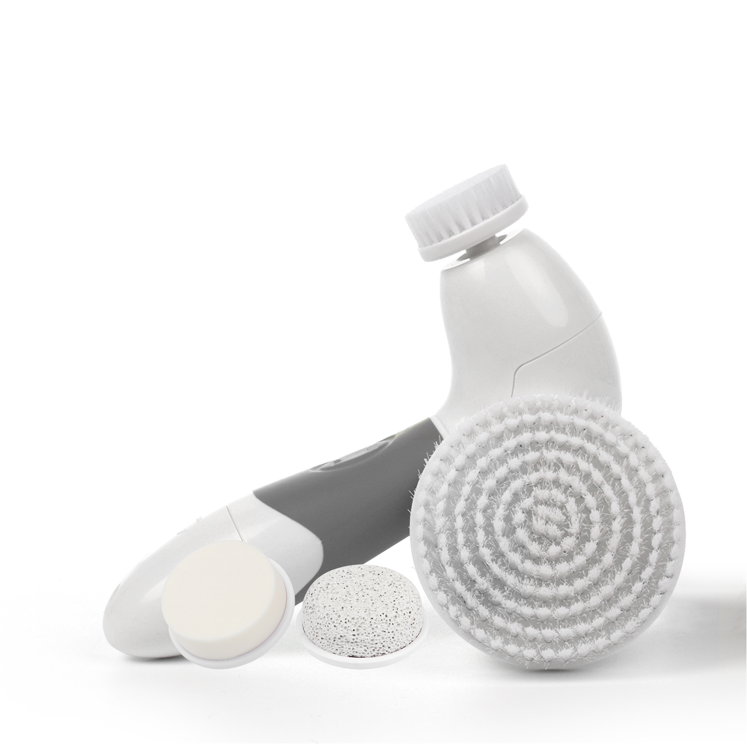 4-in-1 Electric Silicone Facial Cleansing Brush Face Body Exfoliating Cleaning Device for Home Use