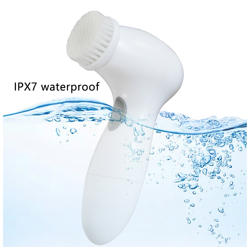 Home Use Beauty Equipment Soft Silicone Electric Sonic Facial Cleansing Spin Brush Deep Cleaning Waterproof Scrubber Exfoliating