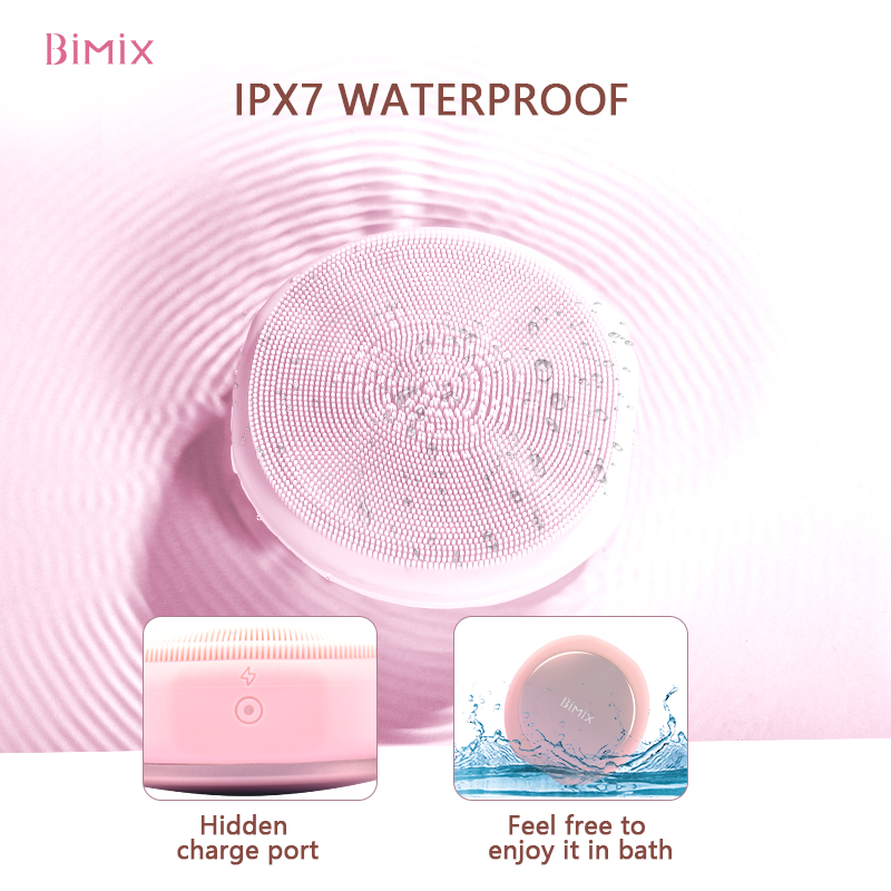 Silicone Electric Sonic Vibration Facial Deep Cleansing Brush Spa Scrubber Heating Pore Cleaner and Skin Care Face Scrubber