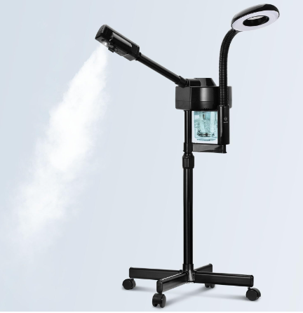 2 In 1 Professional Ozone Steaming Ion Sprayer With Magnifying Lamp Light Vapor Vaporizer Face Steamer Facial Steamer