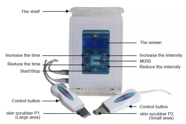 Dual spatula facial probe details