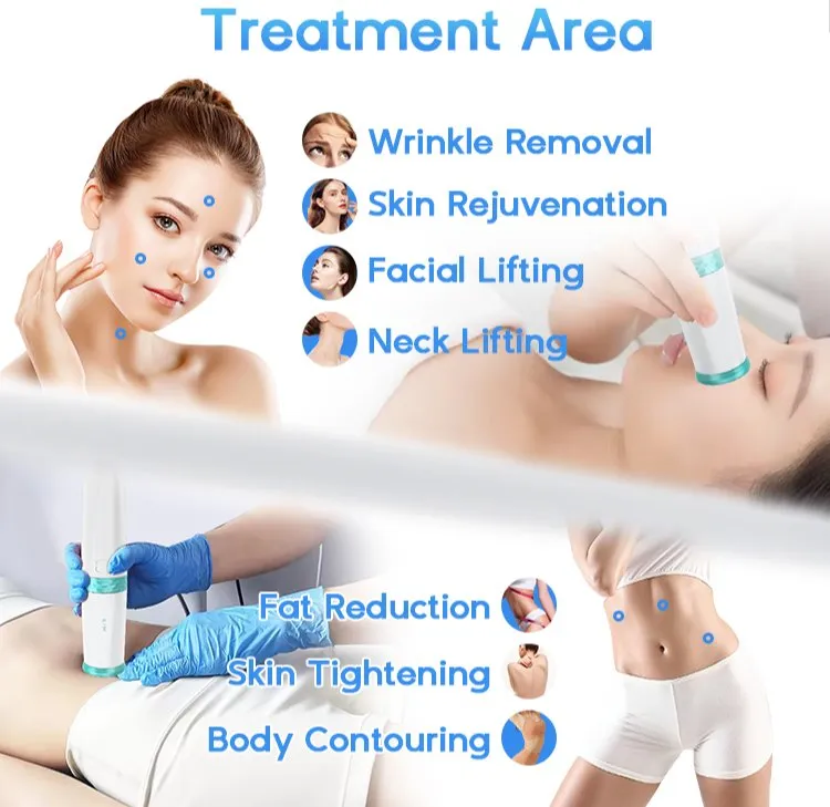 Hifu Facial Machine Improve Skin Roughness Face Lifting Remove Stretch Marks 7D RF Microneedling Hifu Machine